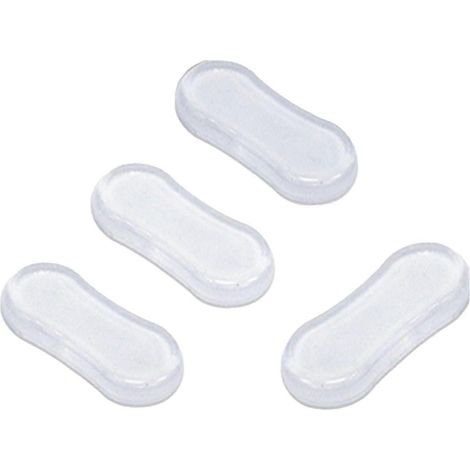 Autocollants antibruit pour abattant de toilettes, lot de 4, butoirs en silicone souple pour une fermeture silencieuse, taille universelle (1/5)