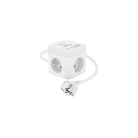 KERG SMART – Multiprise 3 prises + chargeur USB-A + USB-C 1,5 m 3 × 1,5 mm² H05VV-F 16 A/250 V (1/3)