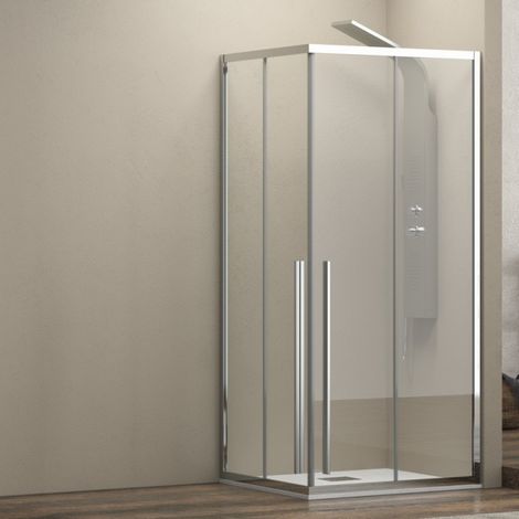 Box doccia 70x120 cm angolare doppio scorrevole vetro 8mm altezza 200h KEL1000 kamalu