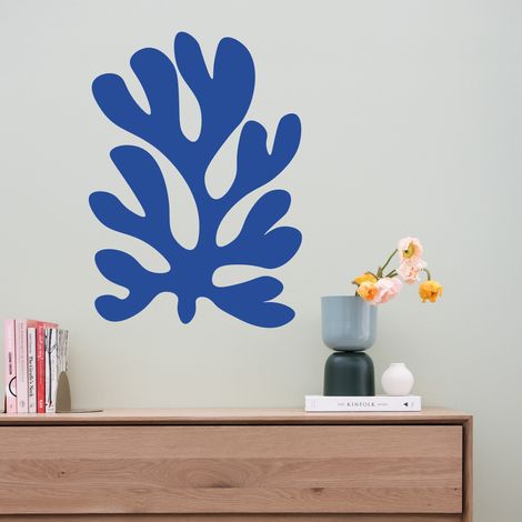 Sticker décoratif, corail bleu, océan, mer, marin, 68 cm X 48 cm (1/5)