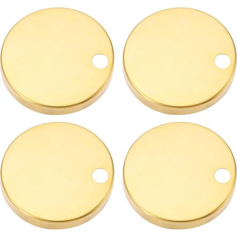 Couvercle à charnière pour abattant de toilette, couvercle à charnière en acier inoxydable, 60 mm, doré (lot de 4) (1/5)