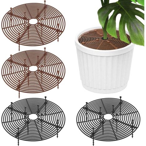 4filet pour pot de fleurs -Découpe libre -Protéger le sol et les plantes (noir) +(couleur café) (1/5)