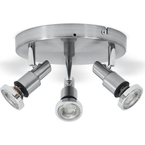Deckenstrahler - 14,4W, 1200lm, LED, schwenkbar, IP44, warmweiß, matt-nickel