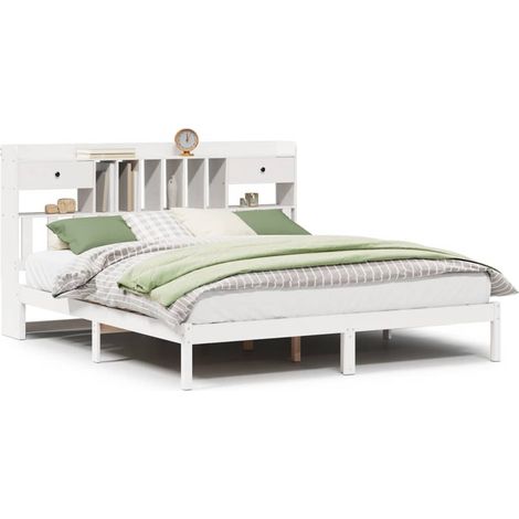 Maison Exclusive - Giroletto con Libreria senza Materasso 180x200 cm in Legno Pino
