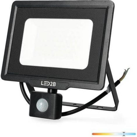 Projecteur avec détecteur de mouvement LED MHC 50W noir 6500K IP65 blanc froid (1/5)
