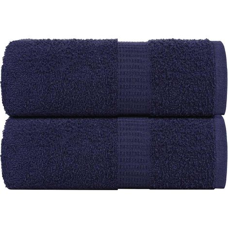 Serviettes d'invités FROGN, lot de 2, bleu marine, 30 x 50 cm, 360 g/m²