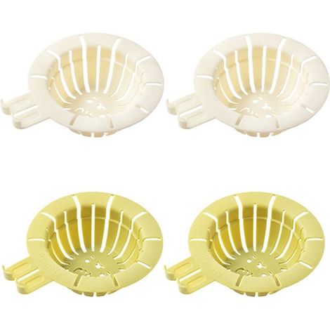 Juego de 4 piezas de escurridor de conejos，cesta de drenaje con embudo，colador de plástico multifuncional para cocina (verde，blanco) (1/5)