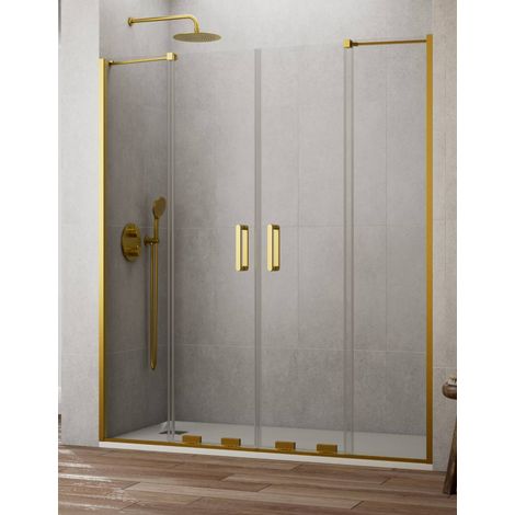 Duschschiebetür 2+2 CIRENE (KENNA) 4-teilig 290 cm Gold (1/4)
