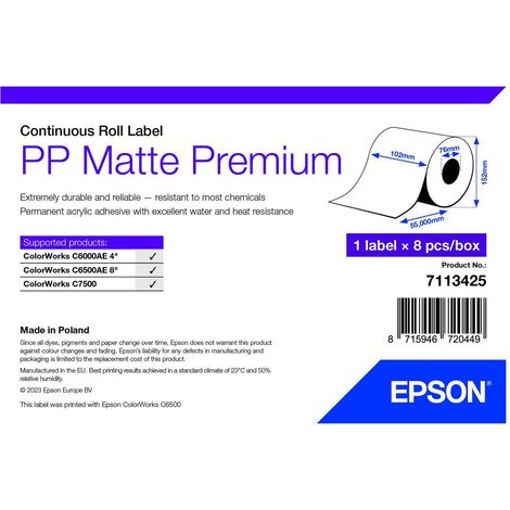 Epson 7113425 étiquette à imprimer Blanc Imprimante d'étiquette adhésive