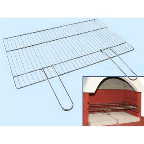 Griglia Graticola In Acciaio Cromato Per Barbecue Beton 67x40cm -dc0001 (1/5)