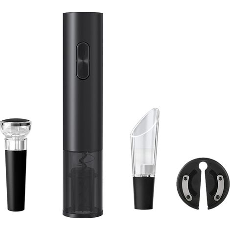Corkscrew Électrique - Ouvre-Bouteille À Mousseux - Stopper Sous Vide Pour Vin - Coupe-Foil - Lot Complet De 4 Pièces (1/5)