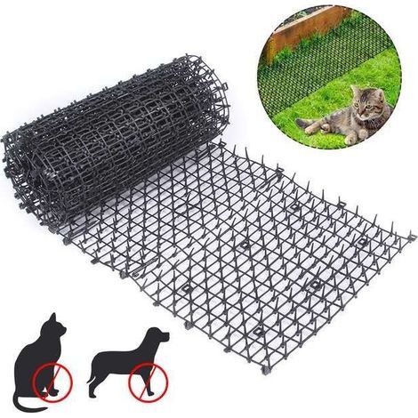 Anti-Chat avec Pointes, Pointes Anti-Chat Chat Scat Tapis,Tapis de Dissuasion Répulsif pour Chat Chien Animal, Clôtures,Canapé-Protège Les Plantes 200x30cm (1/5)
