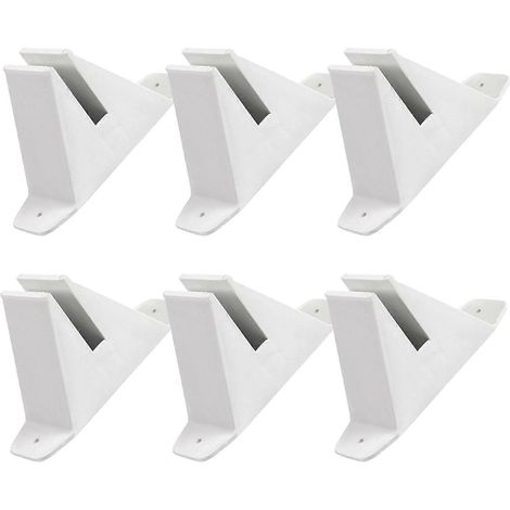 Lot de 6 supports pour poteaux de clôture en plastique avec renforts. (1/5)