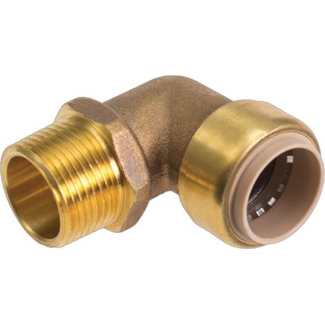 Coude B Push égal 90° à clipser Ø14 - Mâle à visser 1/2" (15/21) - IBP Bänninger (1/3)