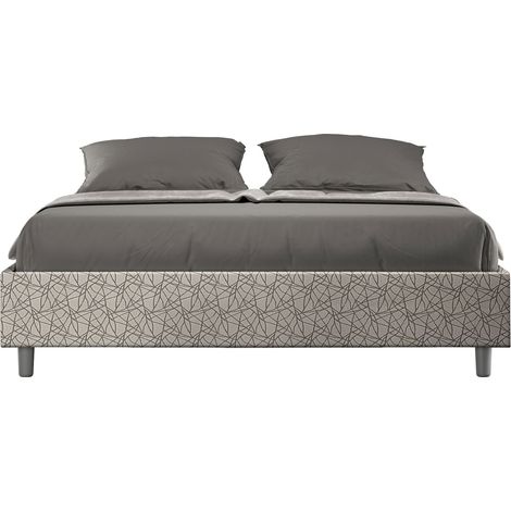 Letto Matrimoniale Sommier 160x200 cm Senza Rete Azelia Era 02 Grigio (1/4)