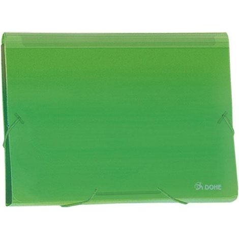DOHE Clasificador acordeon PP A4 traslucido verde