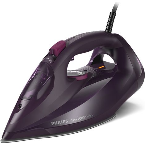Ferro da stiro a vapore PHILIPS 7000 Serie DST7061/30 con suola SteamGlide Elite, 3000 W, viola (1/10)