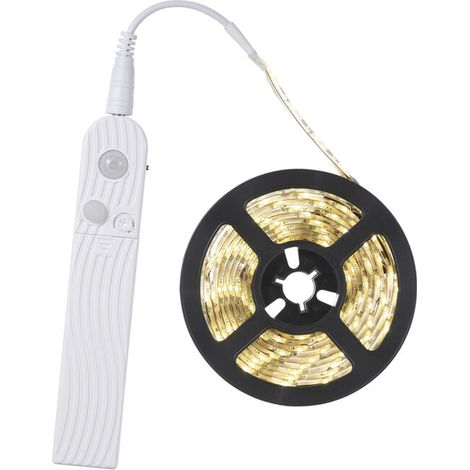 Lampe infrarouge pour meubles 2 W, 2 m, 120 LED, alimentée par piles AAA/port de chargement USB, 3 modes d'éclairage, temporisation réglable, étanchéité IP65