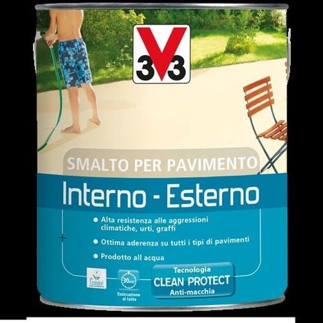 Smalto V33 per pavimento interno e esterno lt 2,50 grigio chiaro