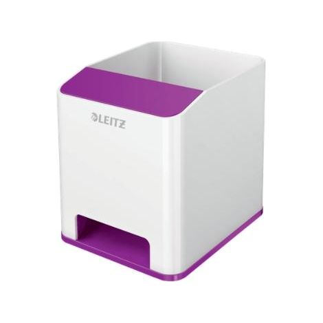 Leitz cubilete portalapices sound wow dual violetablanco