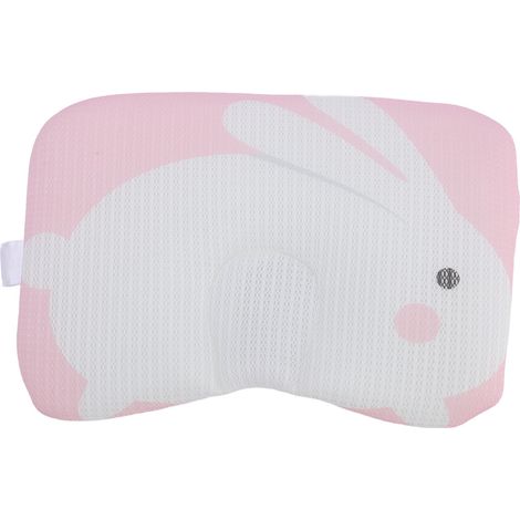 Baby Pillow Cute Cartoon Pattern Soft Cozy Breathable Bedding Infant Pillow for Baby Cot Cradles Stroller Pink (1/5)