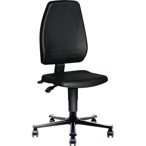Chaise pivotante de travail Rl.Mousse intégrale noire 440-620mm TECWERK (1/4)