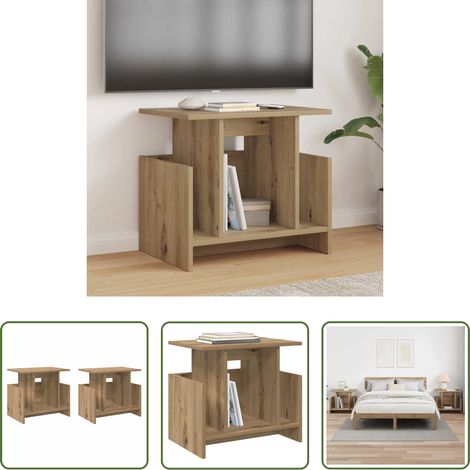 TV-Ständer Holzwerkstoff - TV-Ständer 2 pcs Artisan-Eiche 50 x 35 x 45 cm Holzwerkstoff (1/5)