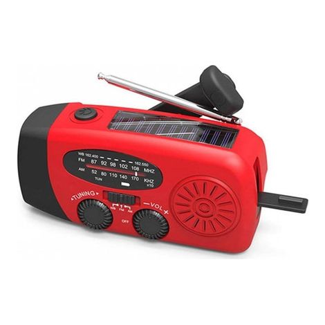 Cette radio d'urgence extérieure est équipée d'une batterie externe de 2000 mAh et est compatible avec la recharge USB et solaire. (1/5)
