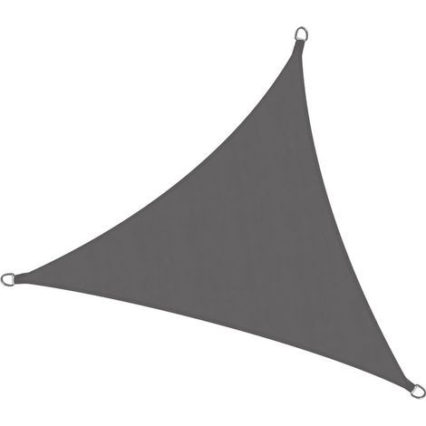 Voile d'ombrage triangulaire 360x360x360 cm en toile Oxford 210D - Anthracite, protection solaire pour jardin et piscine (1/5)