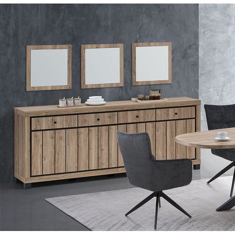 Buffet/bahut contemporain 224 cm chêne summer Eluard (1/5)