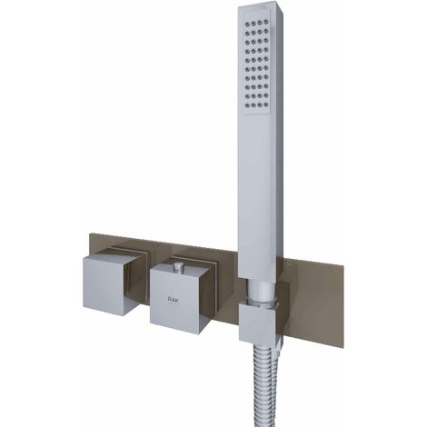 RAK Feeling Cappuccino Square Horizontal Concealed Thermostatic Dual Control Shower Valve - RAKFSV2514SHS (1/2)