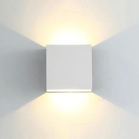 Indoor Wall Light 7W Wall Light Warm White 3000K Vintage Wall Lamp, Up Down Light LED Modern Wall Light (White) (1/5)