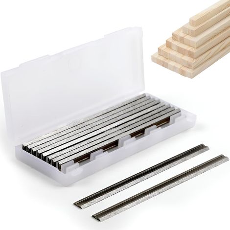 Planer Knife Set of 10 82mm 82mm x 0.5cm x 1.3mm Hss Electric Planer Blade Replacement for Woodworking Machinery (1/5)
