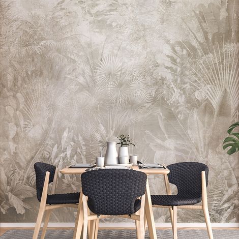 Papier peint panoramique - Plantes tropicales - 130 cm x 110 cm (1/4)