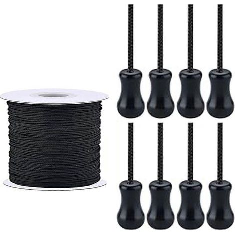 Cordon de levage noir de 1,8 mm pour rideaux et stores - Accessoire de décoration (1/4)