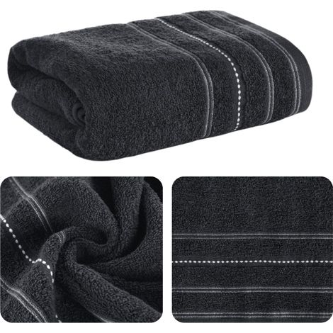 SERVIETTE ÉPAISSE EUROFIRANY VENTO SALLE DE BAIN SPA HÔTEL HORECA 30X50CM NOIRE