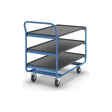 Mesa rodante  carga máx 150 kg  3 camas con borde redondeado 