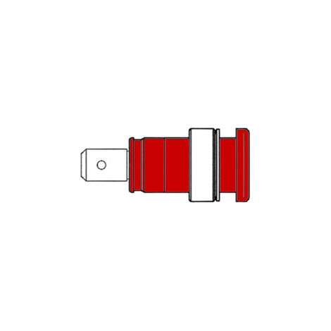 Hembrilla de seguridad aislada 4mm / roja (seb 2620-f6,3) (1/3)