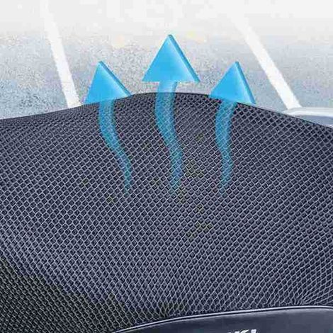 1 color: Black Material: Nylon Motorcycle seat cover, seat protector mesh cover Motorcycle accessories (1/4)