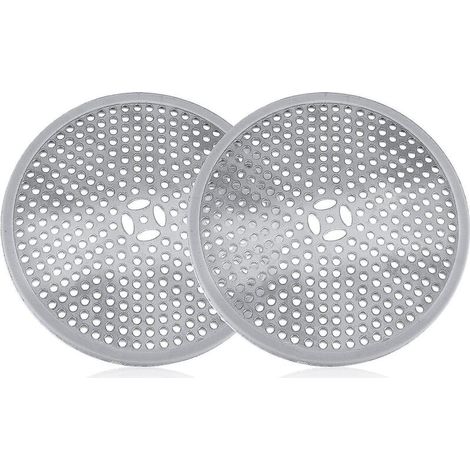 Set mit 2 Duschablaufabdeckungen aus Edelstahl, Haarfilter, verchromter Ablaufdeckel, Ersatzablauf (1/5)