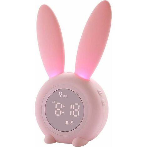 Sveglia per bambini, sveglia per bambini, per cameretta di bambine e bambini, luce notturna per bambini, 5 suonerie, controllo touch e timer per il riposino, ricarica (1/3)