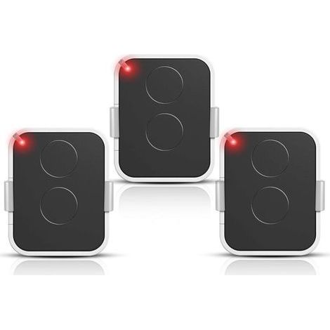 Lot de 3 Télécommande Compatible Nice Era ONE2/ON2E/ON4E/ON1E,433,92 MHz Télécommande Porte de Garage,Rolling Code,2 Canaux(Blanc) (1/5)