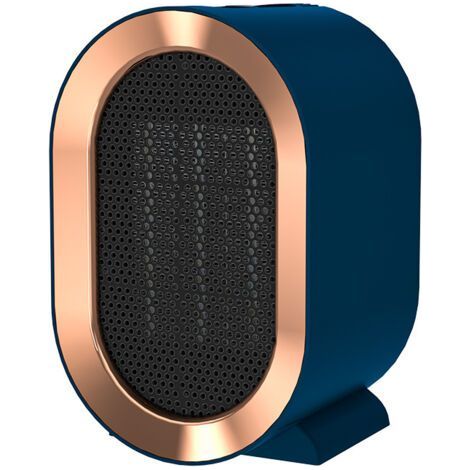 Electric space heater - 1200 W, energy efficient indoor heating. This portable two-speed fan heater is ideal for offices, providing adjustable heat (blue). (1/4)