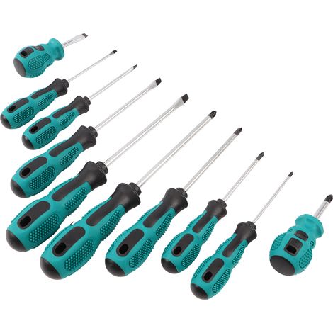 Kit de 10 tournevis magnétiques multifonctionnels puissants pour la réparation d'appareils électroménagers et de machines (bricolage). (1/5)