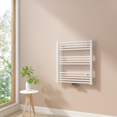 Heilmetz Toallero Secatoallas Radiador Para sistemas de calentamiento de agua No es eléctrico Baño Radiador Blanco 70x60cm 330W (1/5)