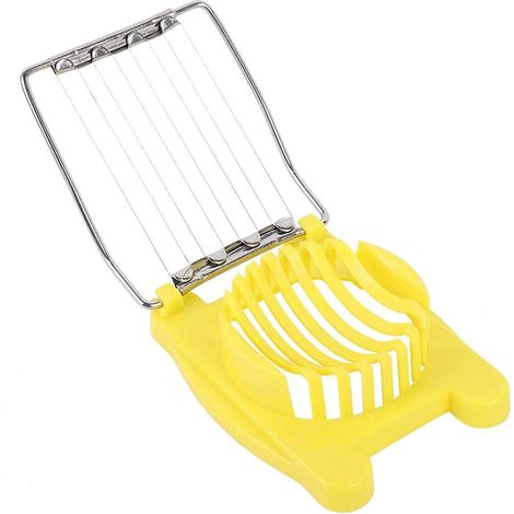 3-in-1 Multifunktionswerkzeug (Gelb) – Schneidet Eier, Erdbeeren, Champignons, Käse, Salat, Butter – Kunststoff + Edelstahl (1/5)