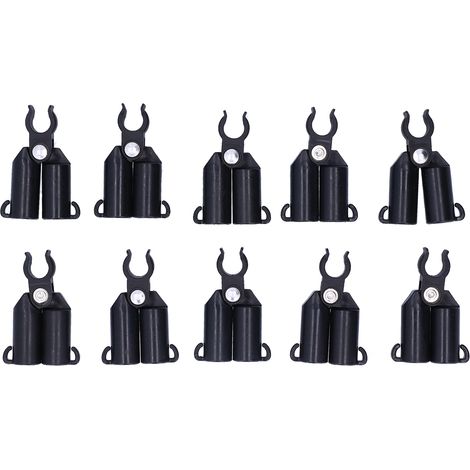 10 Pièces Attaches de Fixation pour Tuteurs de Plantes, Connecteurs de Support de Jardin (Diamètre Intérieur 11mm) (1/5)
