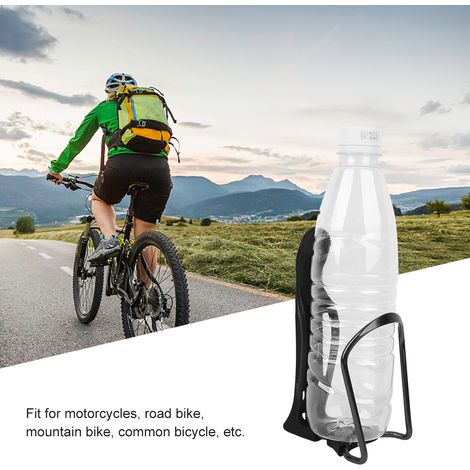 Schwarzer Aluminium-Fahrradflaschenhalter, verstellbar von 60 bis 82 mm, passend für Mountainbikes, Mountainbikes und Hybridräder, mit 2 Schrauben (1/5)