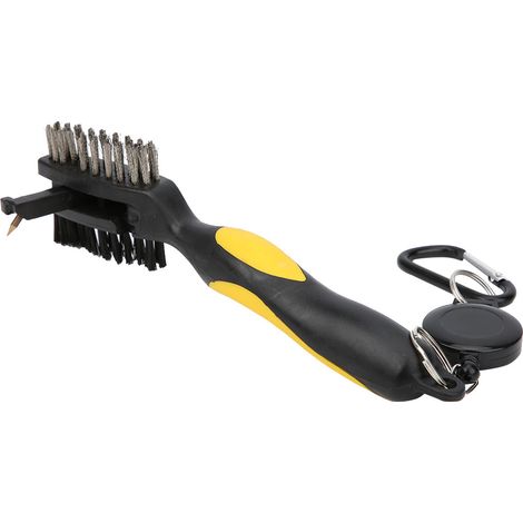 Brosse de Nettoyage Double Face pour Équipements de Sport, Nylon et Acier, Pliable et Portable (1/5)