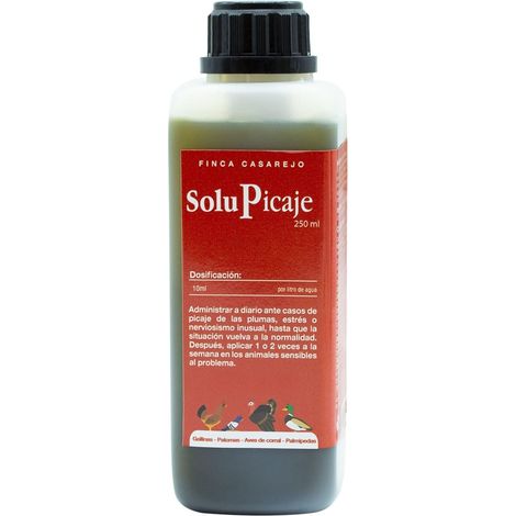 SoluPicaje (250 ml) - Apoyo nutricional durante el picaje en Gallinas y otras aves - complemento líquido natural